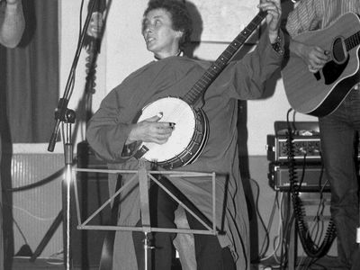 Cranmore Village Hall and an evening of songs and laughter with Kath Chard ........... what a trooper.  Picture taken Saturday 30th October 1987.